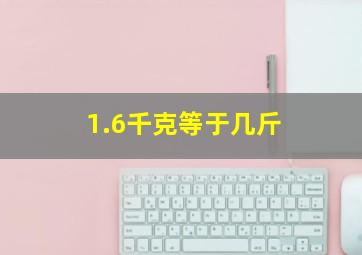 1.6千克等于几斤