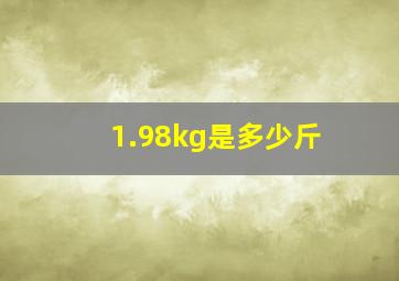 1.98kg是多少斤