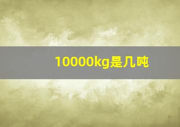 10000kg是几吨