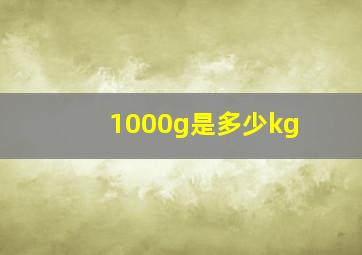 1000g是多少kg