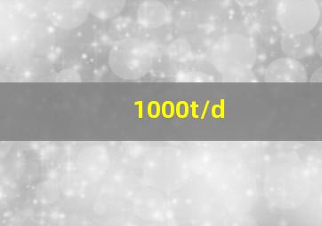 1000t/d