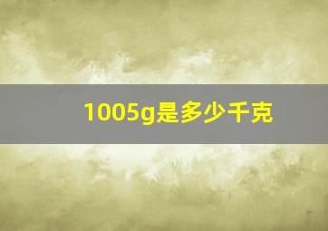 1005g是多少千克