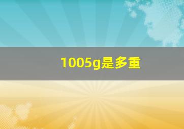 1005g是多重