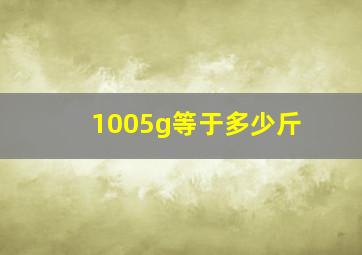 1005g等于多少斤