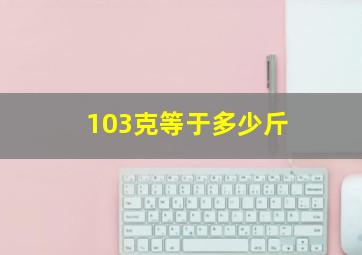 103克等于多少斤