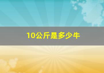 10公斤是多少牛