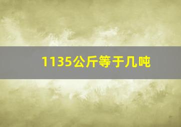 1135公斤等于几吨