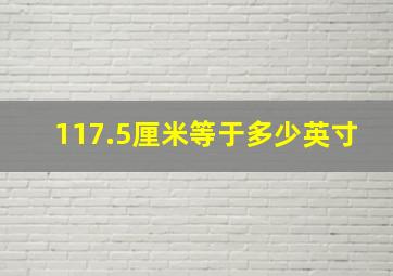 117.5厘米等于多少英寸