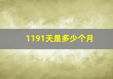 1191天是多少个月