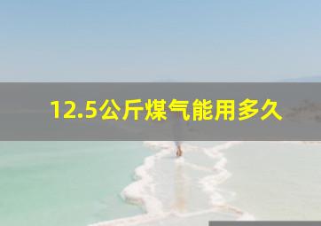 12.5公斤煤气能用多久