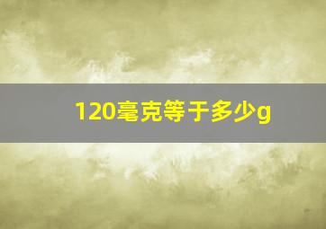 120毫克等于多少g