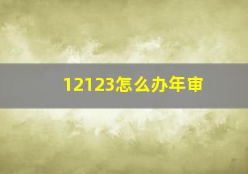 12123怎么办年审