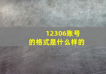 12306账号的格式是什么样的