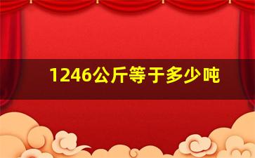 1246公斤等于多少吨