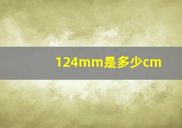 124mm是多少cm