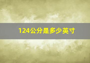 124公分是多少英寸