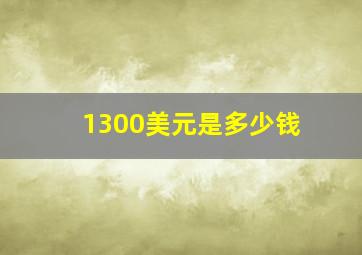 1300美元是多少钱