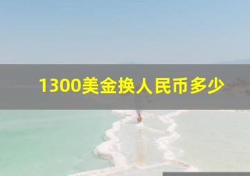 1300美金换人民币多少