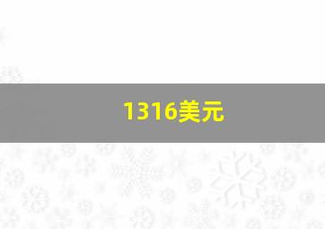 1316美元