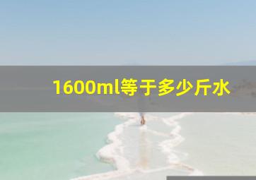 1600ml等于多少斤水