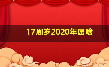 17周岁2020年属啥