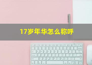 17岁年华怎么称呼