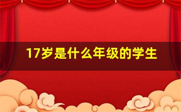 17岁是什么年级的学生