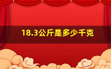 18.3公斤是多少千克