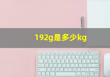 192g是多少kg