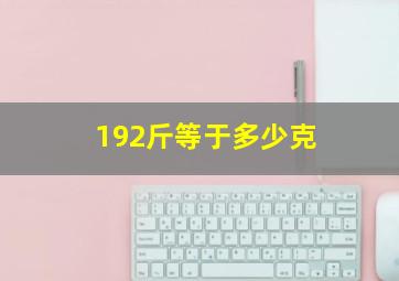 192斤等于多少克