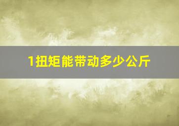 1扭矩能带动多少公斤