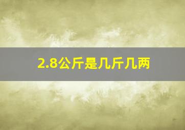 2.8公斤是几斤几两