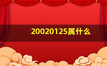 20020125属什么