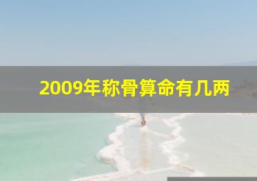 2009年称骨算命有几两