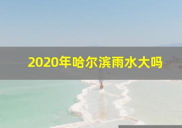 2020年哈尔滨雨水大吗