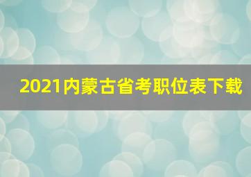 2021内蒙古省考职位表下载