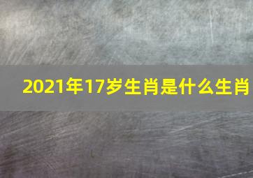 2021年17岁生肖是什么生肖