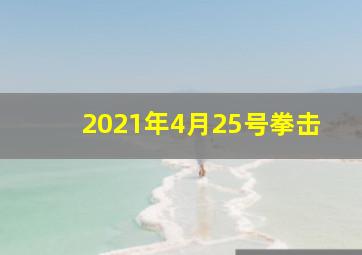 2021年4月25号拳击