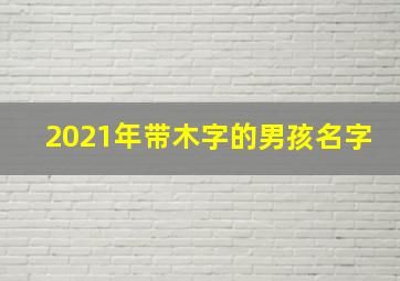 2021年带木字的男孩名字