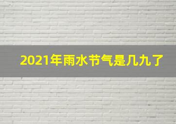 2021年雨水节气是几九了