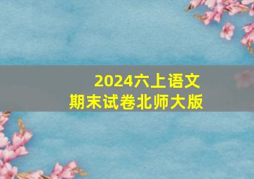 2024六上语文期末试卷北师大版