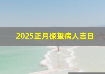 2025正月探望病人吉日