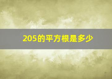 205的平方根是多少