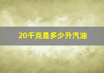 20千克是多少升汽油