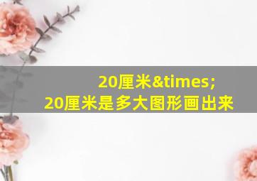 20厘米×20厘米是多大图形画出来