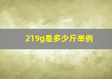 219g是多少斤举例