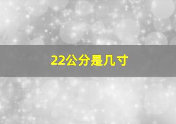 22公分是几寸