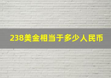 238美金相当于多少人民币