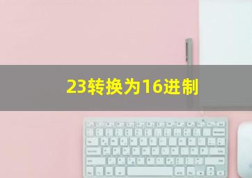 23转换为16进制