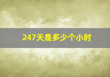 247天是多少个小时